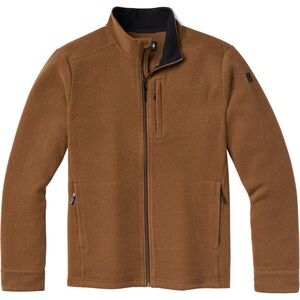 Men's Smartwool Anchor Line Full-Zip Jacket Whiskey Brown Merino Wool Medium